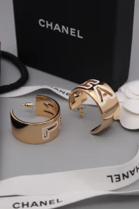 Chanel Rose Gold Earrings