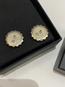 Chanel CC Logo Circle Earrings