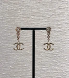 Chanel CC Logo Pendant Earrings