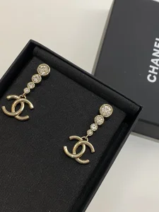 Chanel CC Logo Pendant Earrings