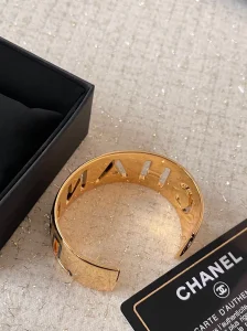 Chanel Logo Open Cuff Bracelet