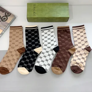 Gucci GG Logo Knitted Cotton Socks