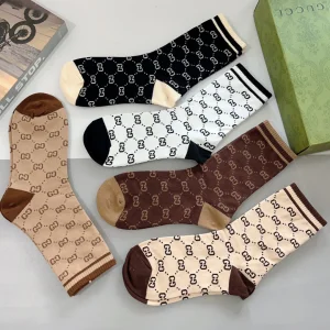 Gucci GG Logo Knitted Cotton Socks
