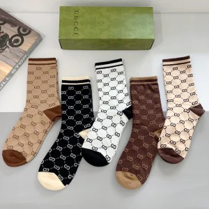 Gucci GG Logo Knitted Cotton Socks
