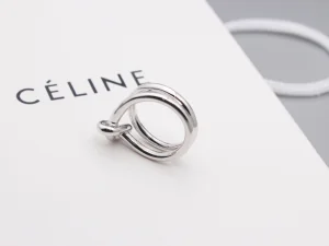 Celine White Gold Knot Rings