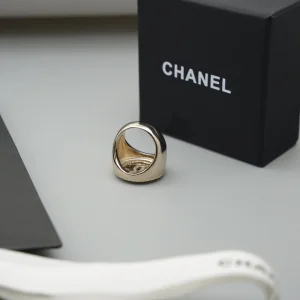 Chanel CC Logo Gold Metal Rings