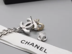 Chanel CC Logo Bowknot Brooch