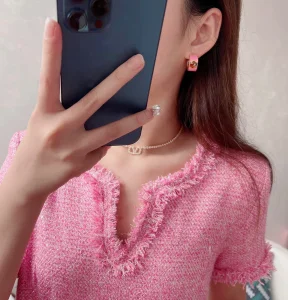 Gucci Blondie Enamel Hoop Earrings