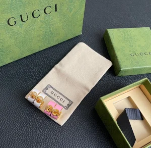 Gucci Blondie Enamel Hoop Earrings