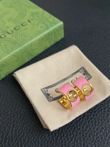 Gucci Blondie Enamel Hoop Earrings
