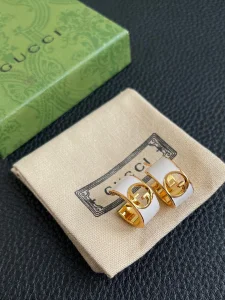 Gucci Blondie Enamel Hoop Earrings