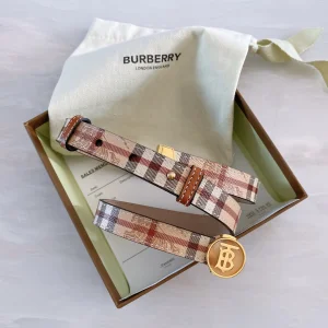 Burberry TB Vintage Check Belt 20MM