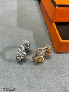 HERMES Chaine dancre Enchainee Diamond Rings