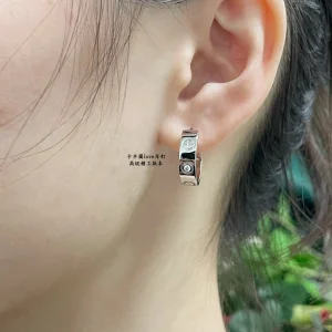 Cartier Love Diamond Hoop Earrings