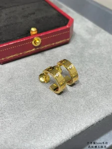 Cartier Love Diamond Hoop Earrings