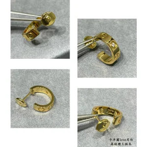 Cartier Love Diamond Hoop Earrings