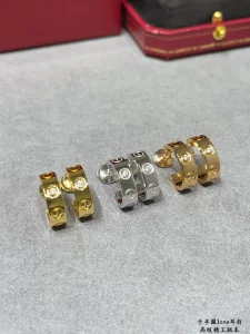 Cartier Love Diamond Hoop Earrings