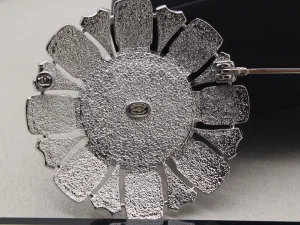 Chanel Crystal CC Around Brooch White