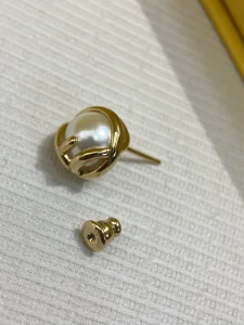 Fendi F Is Pearl Earrings