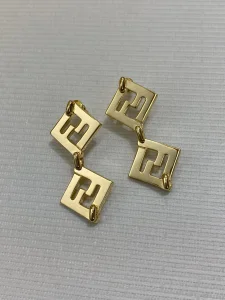 Fendi Forever Gold Earrings