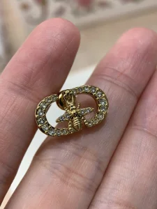 Dior Petit CD Bee Crystal Earrings