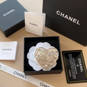 Chanel Heart Charms Brooch