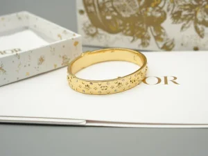 Dior Celeste Gold Metal Bangle Bracelets