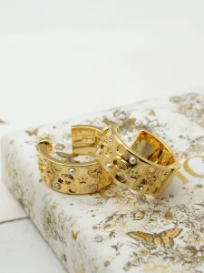 Dior Celeste Gold Metal Earrings