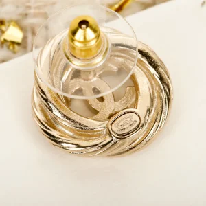 Chanel CC Logo Stud Earrings