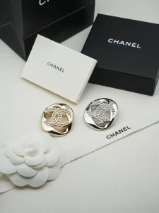 Chanel Crystal CC Logo Brooch