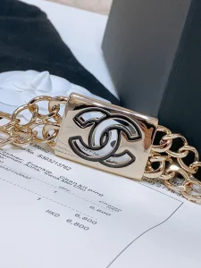 Chanel CC Logo Gold Metal Chain Belt