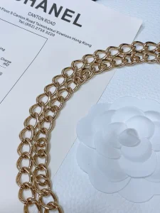 Chanel CC Logo Gold Metal Chain Belt