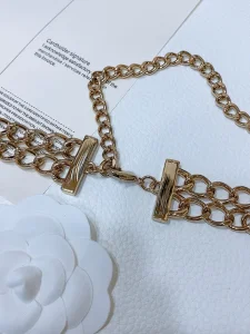 Chanel CC Logo Gold Metal Chain Belt