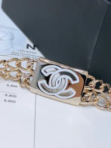Chanel CC Logo Gold Metal Chain Belt