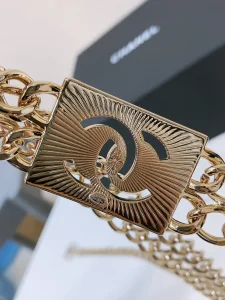 Chanel CC Logo Gold Metal Chain Belt