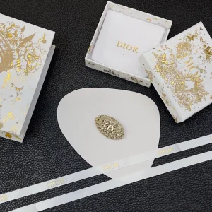 Dior Granville Gold Metal CD Brooch